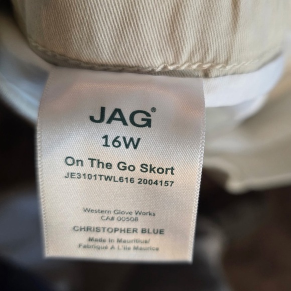 Jag Jeans On The Go Skort Taupe Size 16 NEW Plus 5 Pocket Style Stretch Waist - Picture 9 of 9